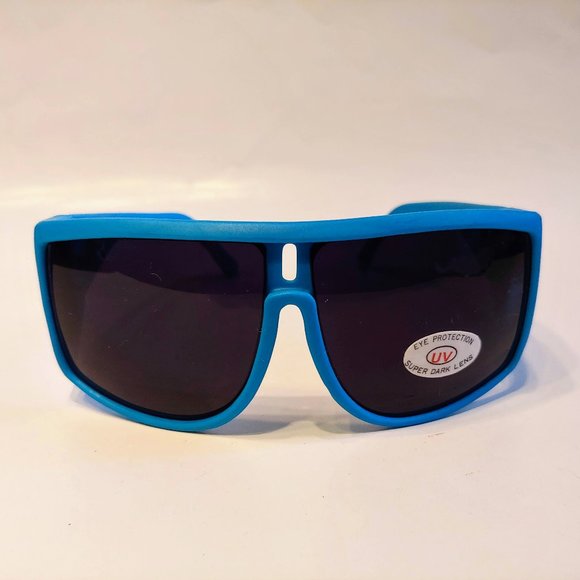 (NWT) Vintage 90's Wrap Around Sun Shield Sport Sunglass (M.Royal Blue) - Picture 1 of 4